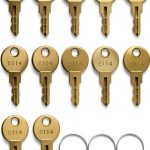 TERESRY Toilet Dispenser Key Metal Unfinished Golden 12 Pack-0