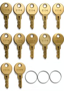 TERESRY Toilet Dispenser Key Metal Unfinished Golden 12 Pack-0