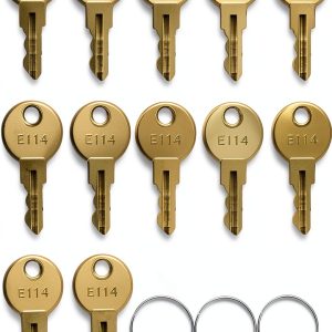 TERESRY Toilet Dispenser Key Metal Unfinished Golden 12 Pack-0