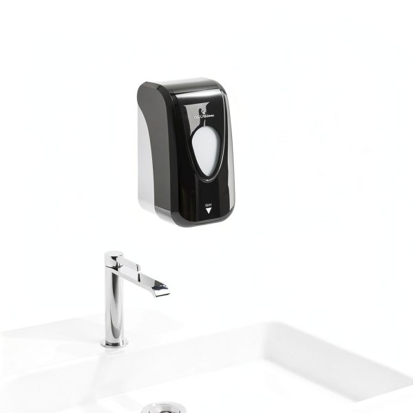 Oasis Creations Black Plastic Soap Dispenser Wall Mounted-2