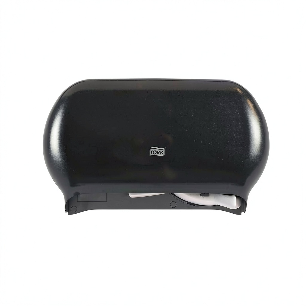 Tork toilet paper dispenser installed in a commercial restroom