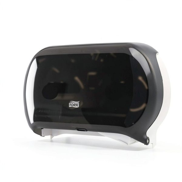 Tork Toilet Paper Dispenser Enclosed Design Smoke Plastic-1