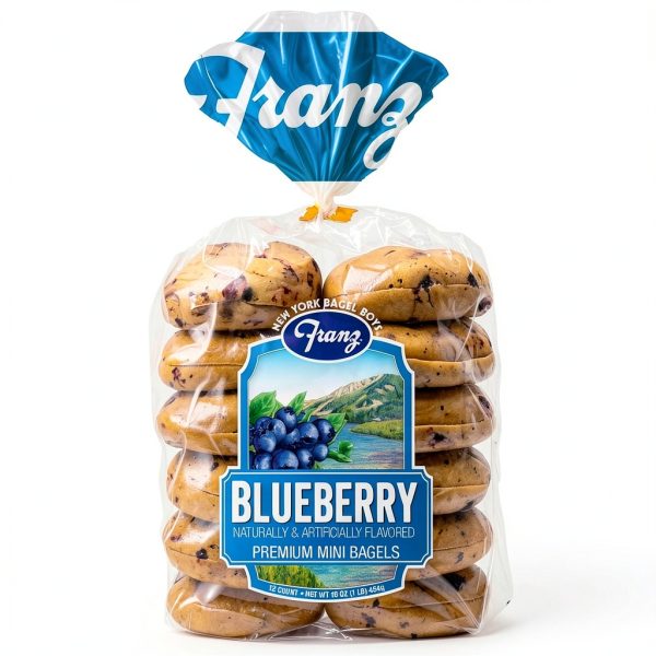 Franz Mini Blueberry Bagels Soft Chewy 16oz-0