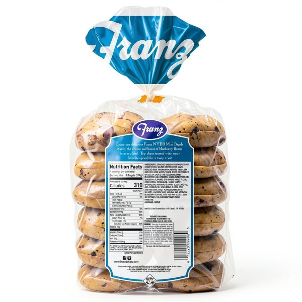 Franz Mini Blueberry Bagels Soft Chewy 16oz-4