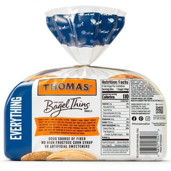 Thomas Everything Bagel Thins Breakfast Bagels-1