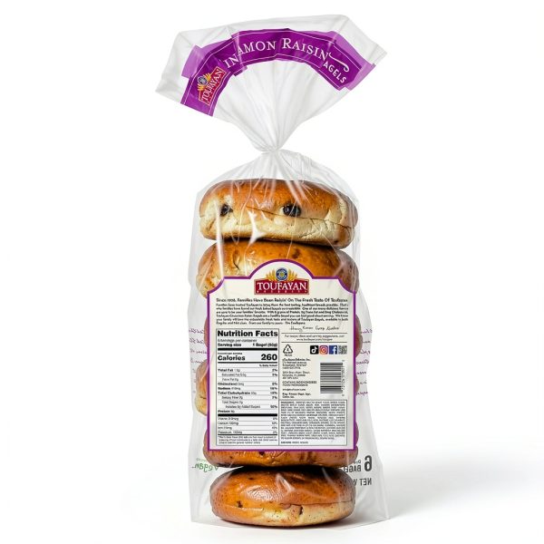Toufayan Cinnamon Raisin Bagels 12 Count-1