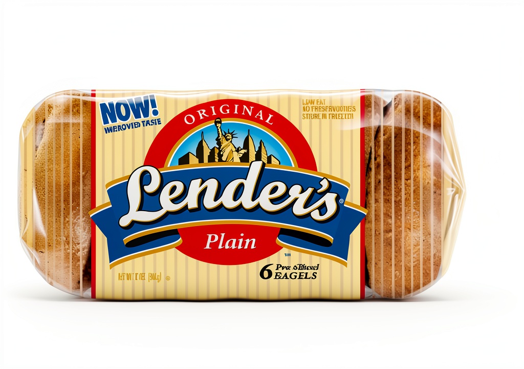 Freshly baked Pinnacle 12oz bag of premium breakfast bagels displayed on a kitchen countertop
