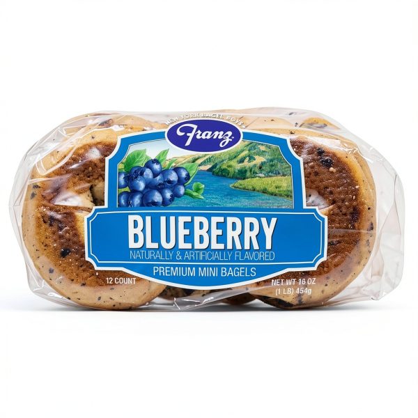 Franz Mini Blueberry Bagels Soft Chewy 16oz-3