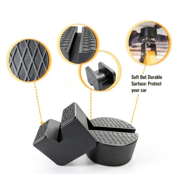 Rubber Jack Pad Pinch Weld Adapter HOXWELL Slotted Protector 4 Pack-3