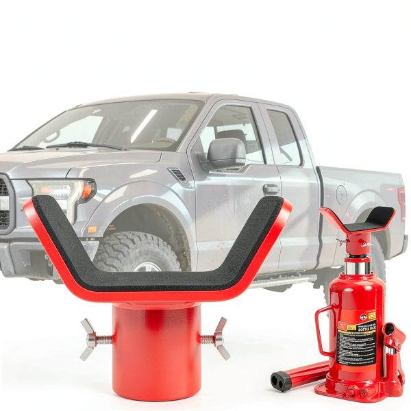 Adjustable Bottle Jack Adapter COZYMO 1/4" Saddle for 3" & 4" Axles-1