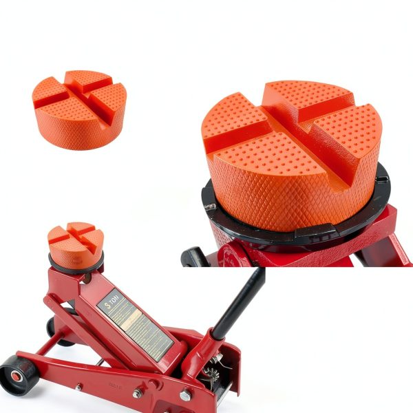Polyethylene Pinch Weld Jack Pad AUTOXBERT Slotted 3.93×1.85 in Red-6
