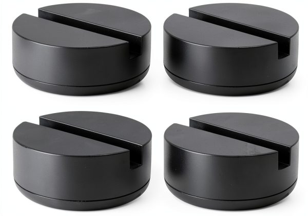 Floor Jack Pad Adapter 4 Ton Universal Rubber Slotted Frame Rail Pinch welds Protector for Floor Jack (4 Pack)-0