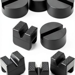 8 Pcs 2 Types Jack Stand Pads Adapter Universal Slotted Frame Rail Pinch Welds Protector Rubber Jack Pad for Jack Stand Accessories-0