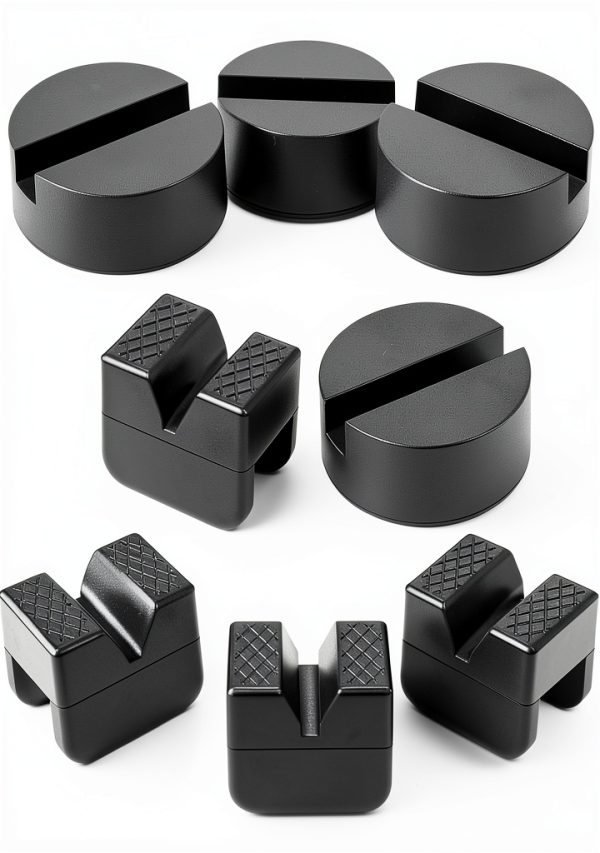 8 Pcs 2 Types Jack Stand Pads Adapter Universal Slotted Frame Rail Pinch Welds Protector Rubber Jack Pad for Jack Stand Accessories-0