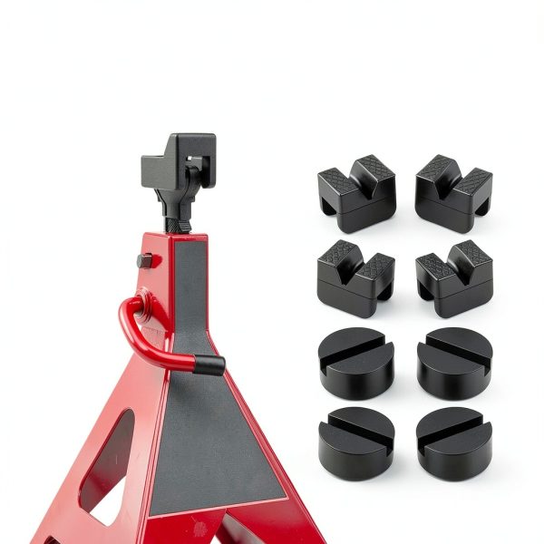8 Pcs 2 Types Jack Stand Pads Adapter Universal Slotted Frame Rail Pinch Welds Protector Rubber Jack Pad for Jack Stand Accessories-6